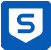 Blue square icon with a white shield containing a bold blue letter "S" in the center.