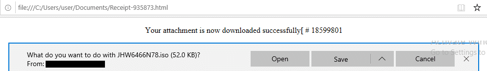 Decoy receipt download - AsyncRAT Campaign