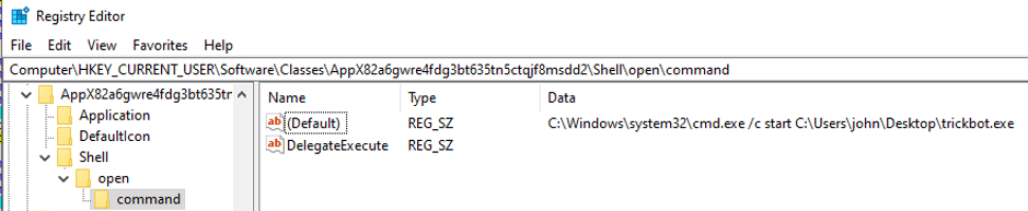 Figure 6 Registry Before WSReset