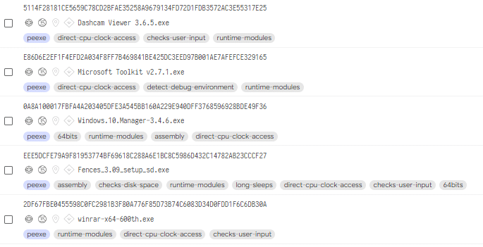 Malicious scripts alongside legitimate executables