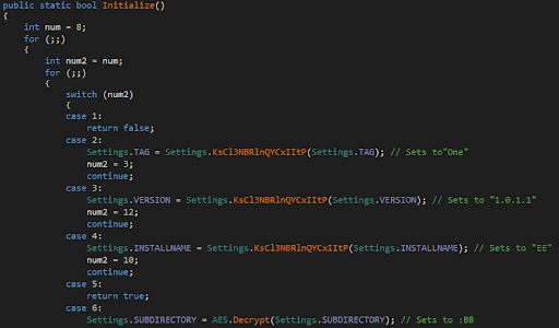 RAT configuration example from V4.1
