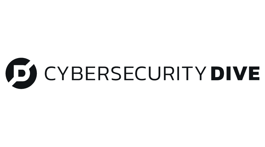 The image displays the Cybersecurity Dive logo with a black circular icon followed by the text "CYBERSECURITY DIVE" in bold, capital letters on a white background.