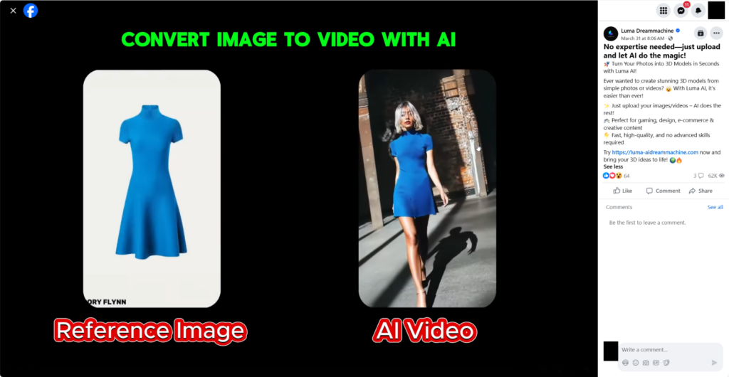 Convert Image to Video with AI Fake Ad