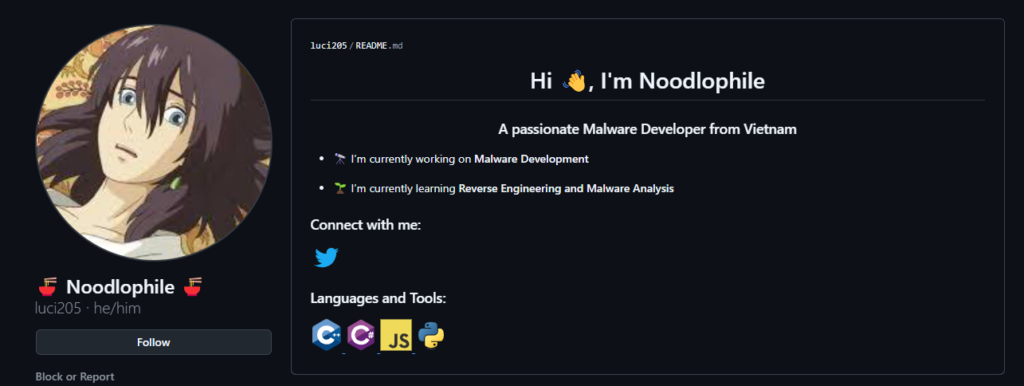Noodlophile's Malware Sales Profile